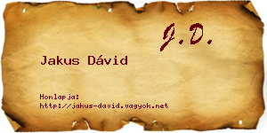 Jakus Dávid névjegykártya
